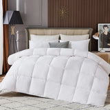 Leeden White Down Alternative Comforter Queen All Season Quilted Bed Comforter Lightweight Duvet Insert with Corner Tabs for Winter Soft and Machine Washable (Queen White)