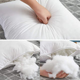Leeden 18 x 18 Pillow Inserts (Set of 2) - Throw Pillow Inserts with 100% Cotton Cover - 18 Inch Square Decorative Pillows for Sofa, Couch, Bed and Home Decor
