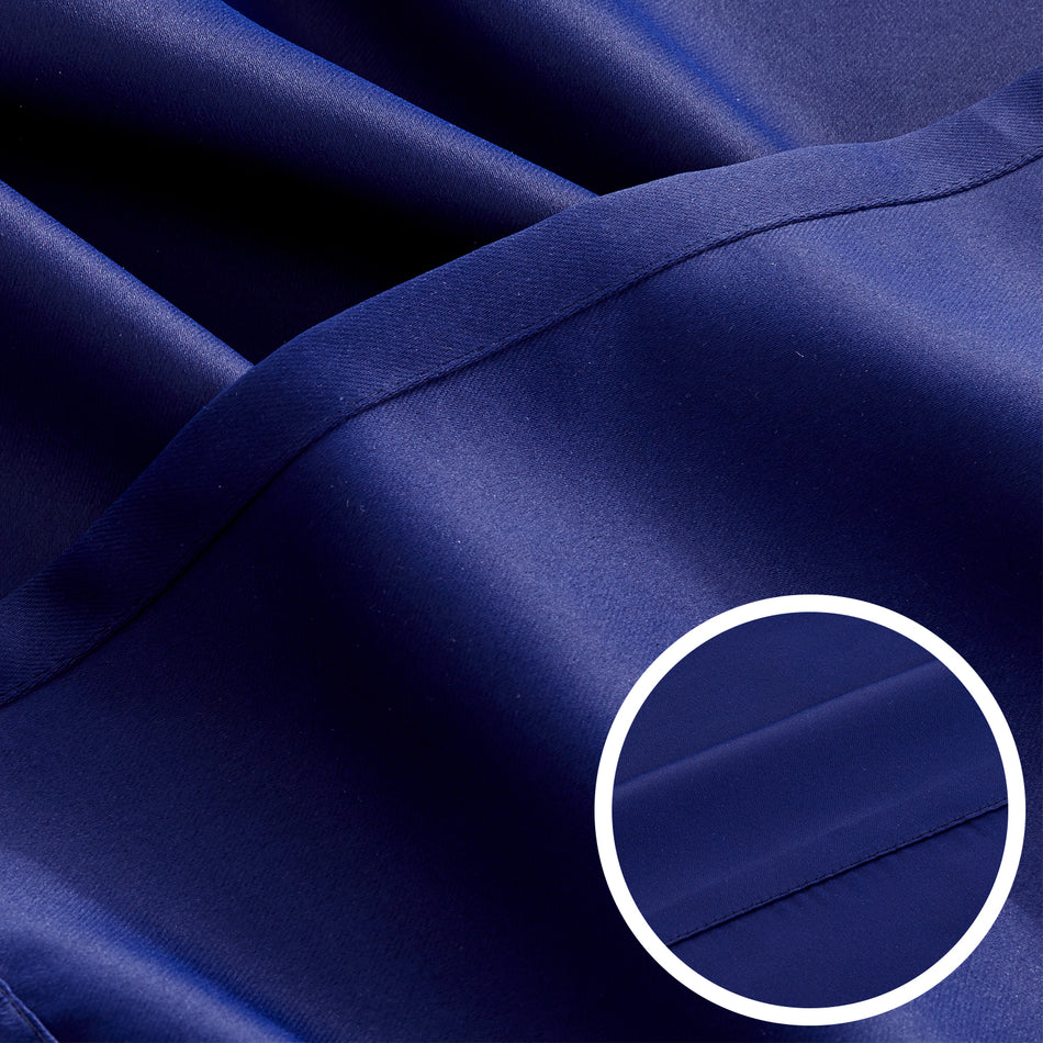 Leeden Blackout Curtains - Thermal Insulated, Energy Efficient Window Curtains, Room Darkening, 52" x 84", 2-Panel Set, Navy Blue