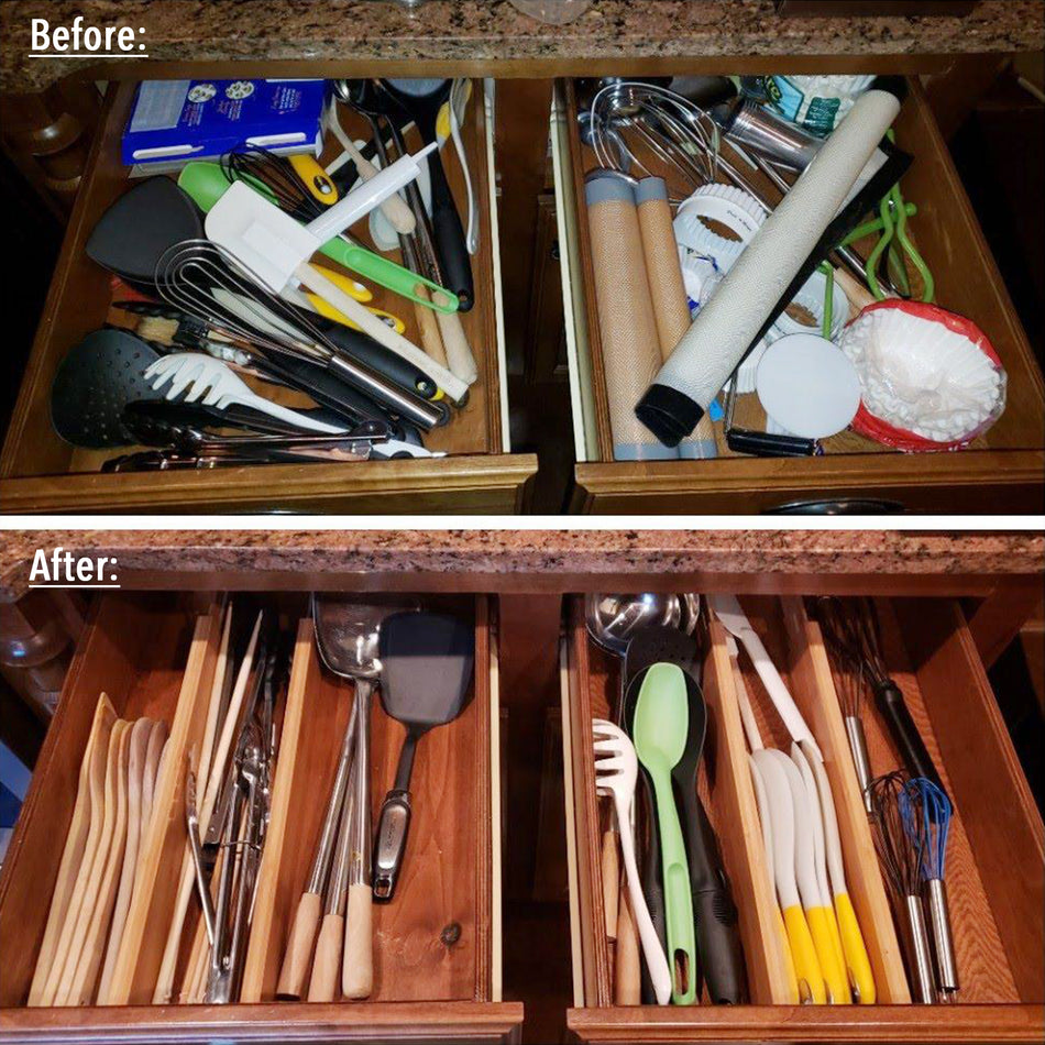LEEDEN Drawer Organizer Clothes, 8 Pack Dresser Organizer, Foldable Closet Organizers and Storage, Fabric Dresser Bins, Drawer Dividers for Nursery, Baby Clothes, Underwears, Sock
