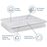 Leeden Mattress Pad Queen Size, Cooling and Breathable Stretches up 8-21" Deep Pocket, Bamboo Charcoal Infused, White