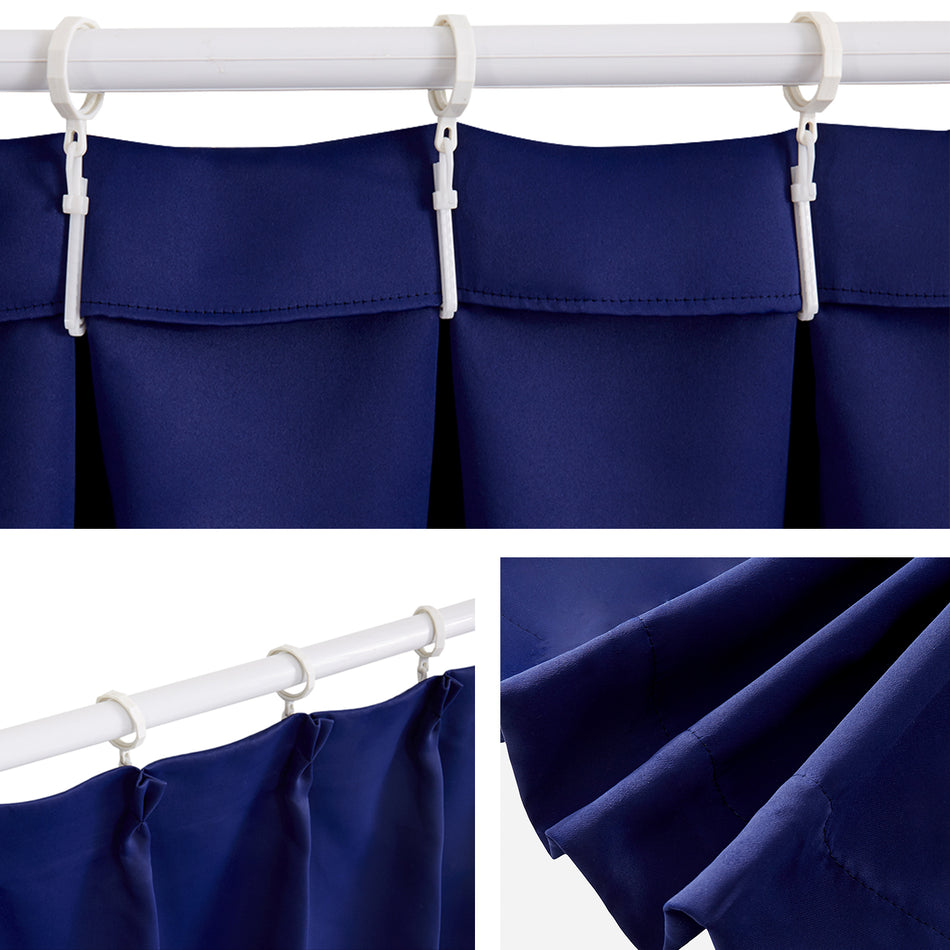 Leeden Blackout Curtains - Thermal Insulated, Energy Efficient Window Curtains, Room Darkening, 52" x 84", 2-Panel Set, Navy Blue