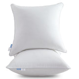 Leeden 18 x 18 Pillow Inserts (Set of 2) - Throw Pillow Inserts with 100% Cotton Cover - 18 Inch Square Decorative Pillows for Sofa, Couch, Bed and Home Decor
