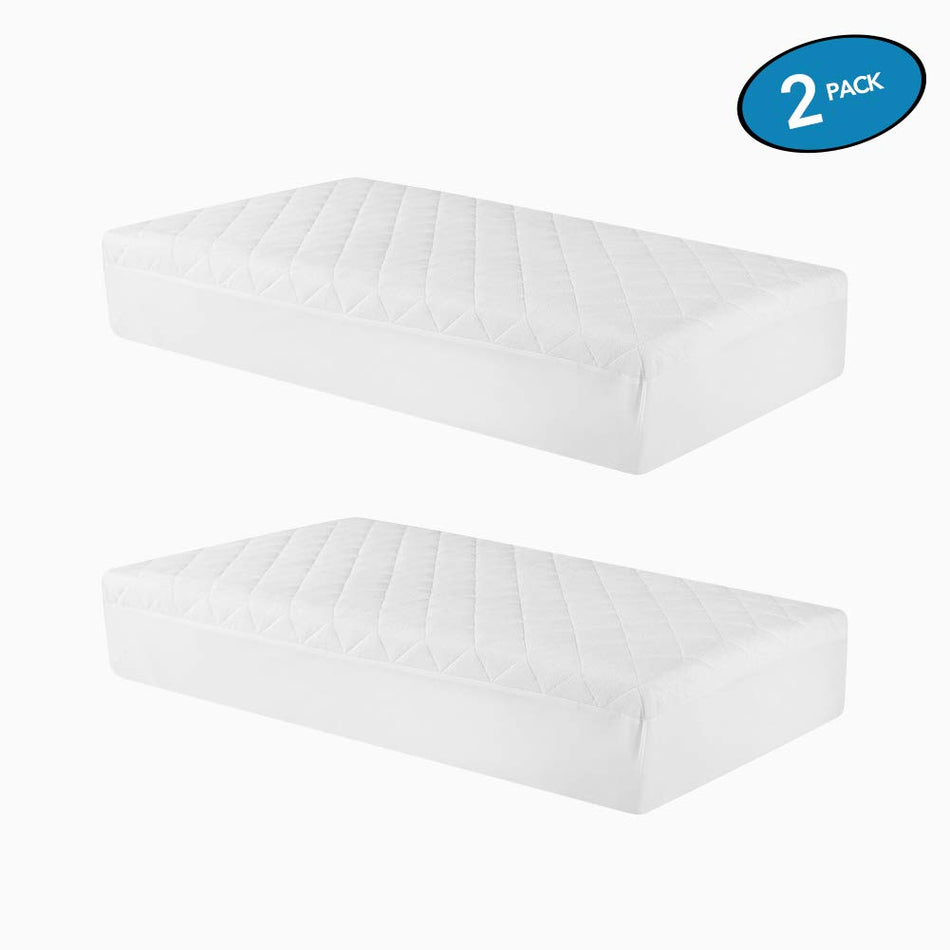 Bamboo Waterproof Crib Mattress Cover (Set of 2) with 9-inch Pocket