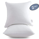 Leeden 18 x 18 Pillow Inserts (Set of 2) - Throw Pillow Inserts with 100% Cotton Cover - 18 Inch Square Decorative Pillows for Sofa, Couch, Bed and Home Decor