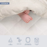 Bamboo Waterproof Crib Mattress Cover (Set of 2) with 9-inch Pocket