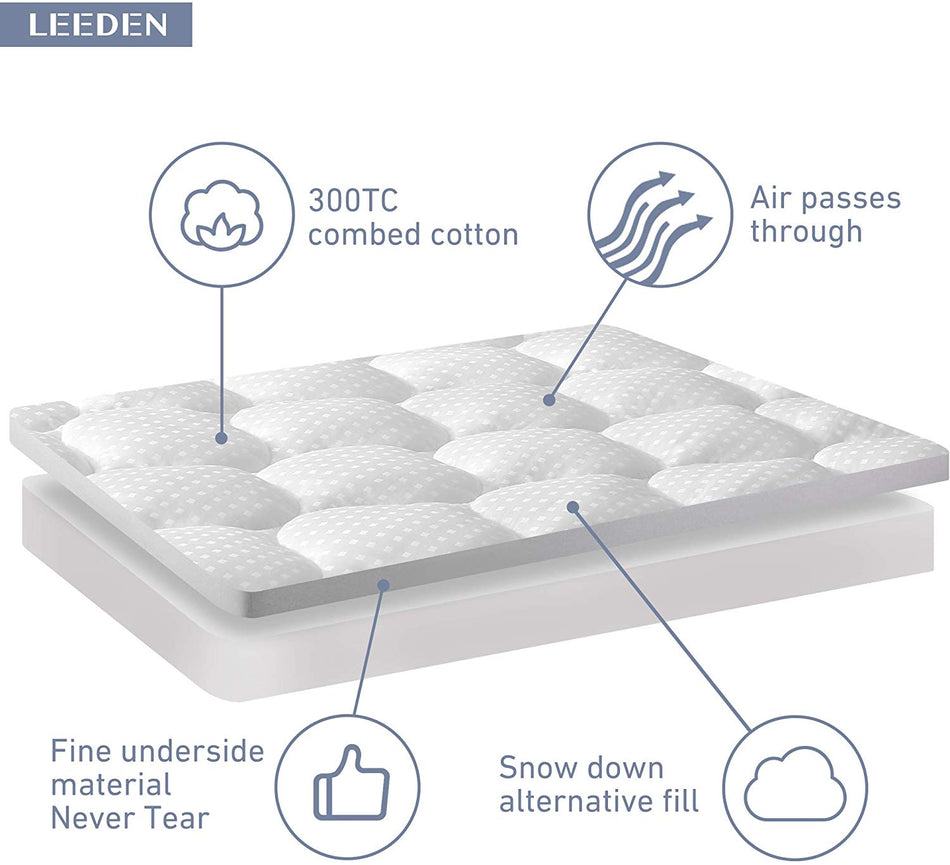Deep Pocket Cooling Mattress Pad Cover